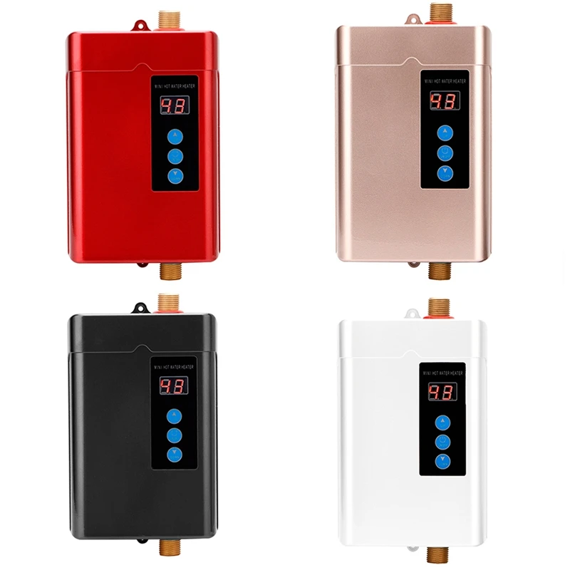 

SANQ Digital Electric Water Heater Instantaneous Tankless Water Heater For Kitchen Bathroom Shower Hot Water Heater US Plug