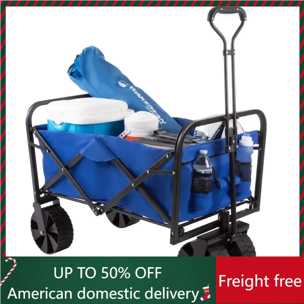 

For Camping By Outdoors Folding Wagon – All-Terrain Utility Pull Wagon Freight Free Outdoor Supplies Equipment