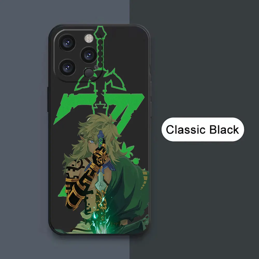 Чехол Cartoon The Legends of Zeldas для iPhone 16 Pro Max 15 14 13 12 11 Plus мини-чехол с жидким чехлом