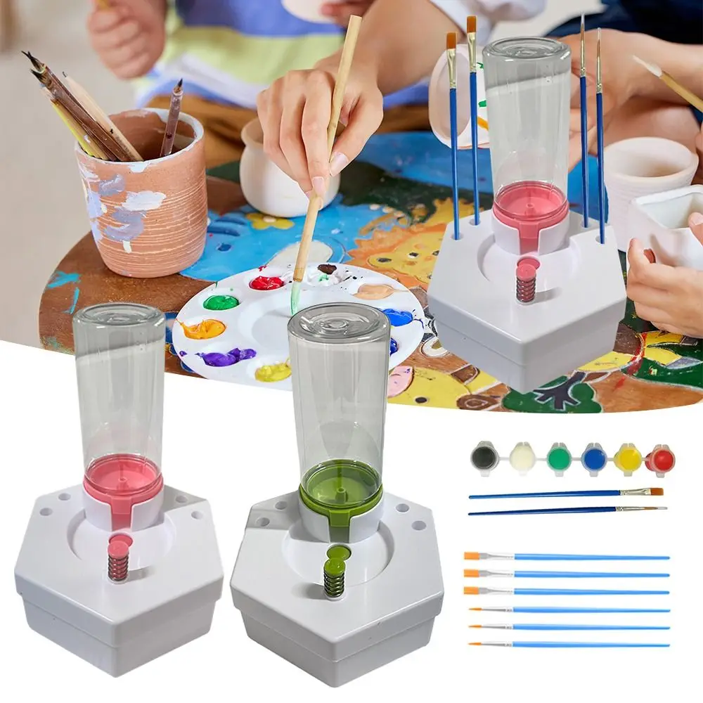

Art Supplies Water-Based Brush Washer Cleaning Tool Hexagon Paint Brush Cleaner Calligraphy Brush Rinser