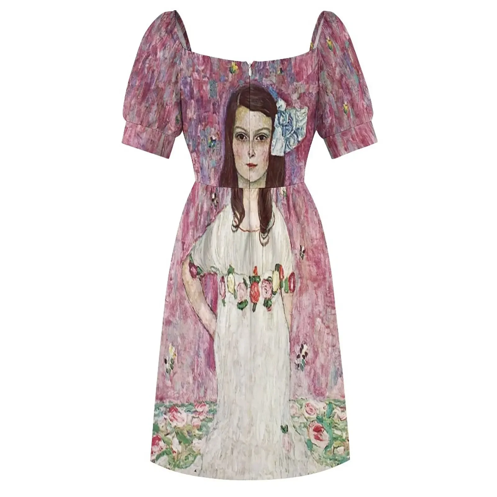 HD Mada Primavesi или Girl In White Густава Климта 1912 г. ВЫСОКОЕ ДЕФИЦИОННОЕ Платье с короткими