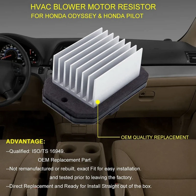 Резистор двигателя вентилятора HVAC для 2005-2010 Honda Odyssey 2009 Pilot заменяет 79330-SDG-W41 2040002