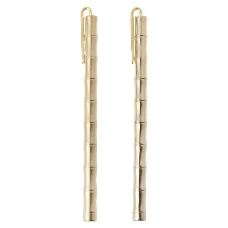 

Handmade Brass Bamboo Shape Ballpoint Pen Retro Copper Pens Office School Suppli W3JD
