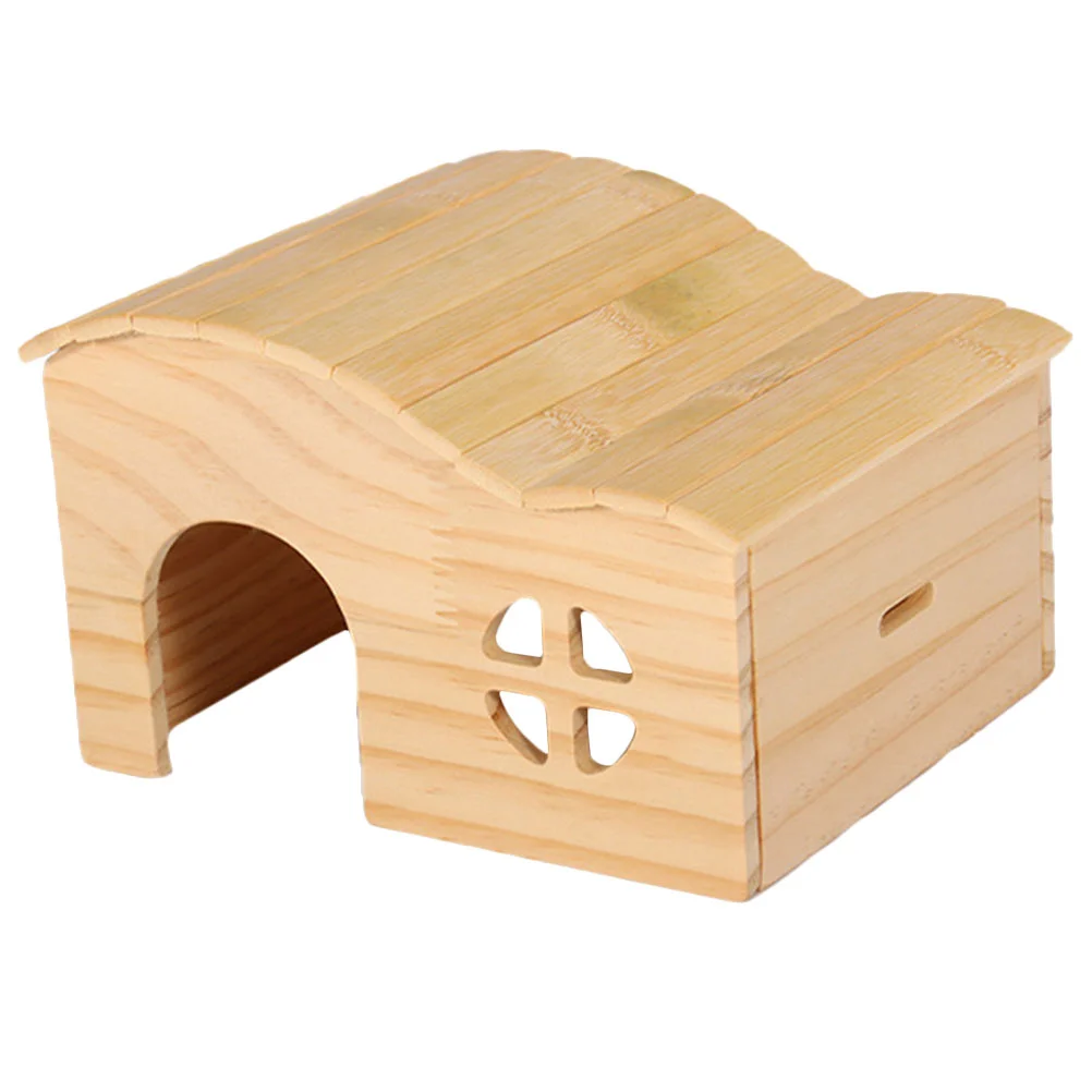 

Hamster House Guinea Wood Cabin Hideouthide Decor Cage Rat Hiding Maze Habitats Accessories Habitat Toy Hideouts Wooden