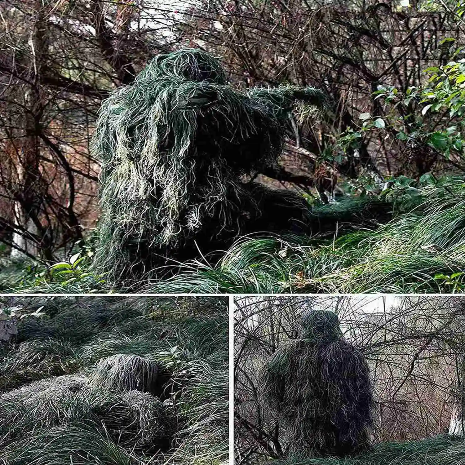 Маскировочный костюм 5 в 1 камуфляжная охотничья одежда 3D включая куртку брюки