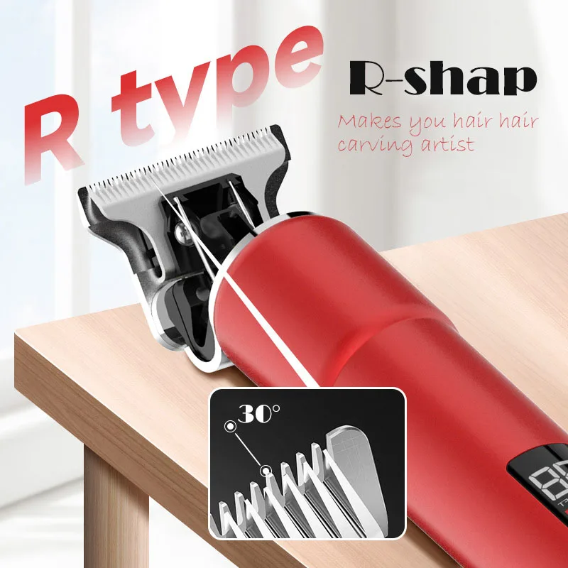 

Professional Hair Clipper Electric Hair Clipper USB Rechargeable Men Trimmer Metal Electric Hair Trimmer Machine KM-1759
