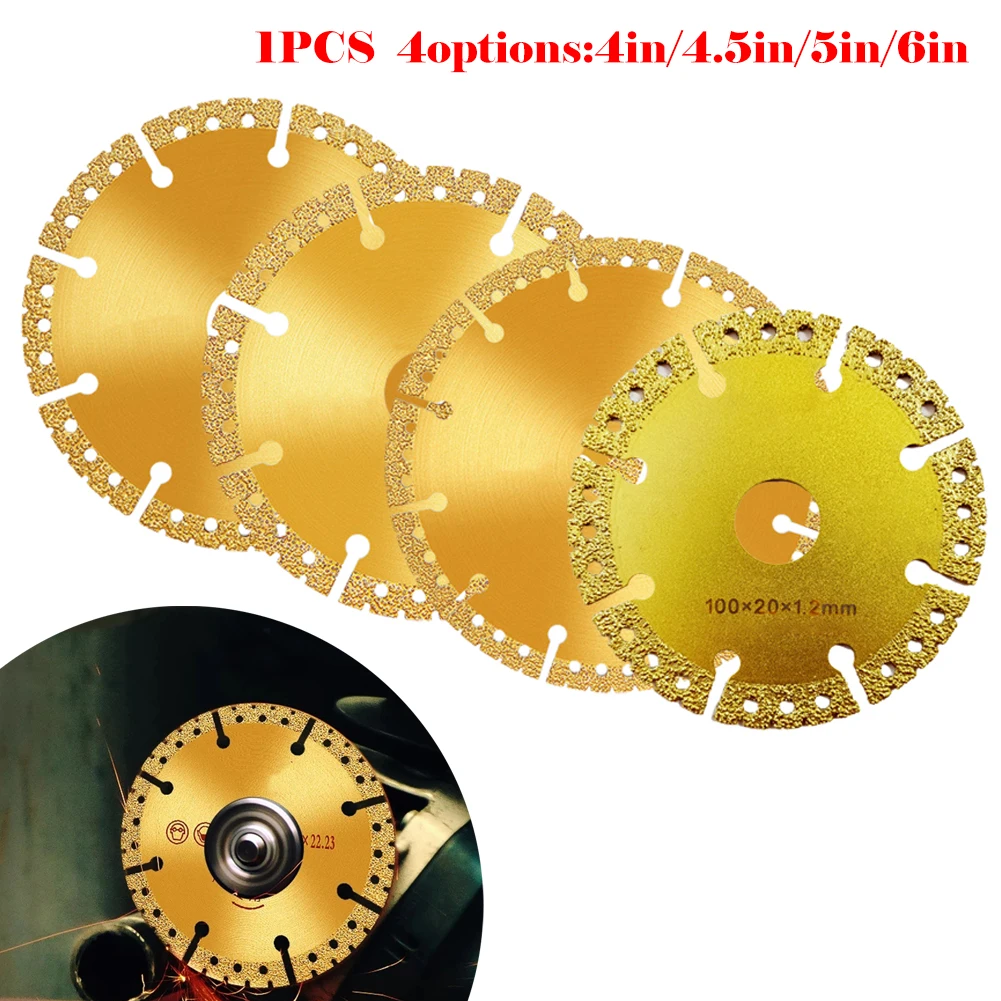 Vacuum Brazed Diamond Saw Blade For Steel Metal Stone Cast Iron Rebar Aluminum All Purpose Demolition Contractors Cutting Disc
