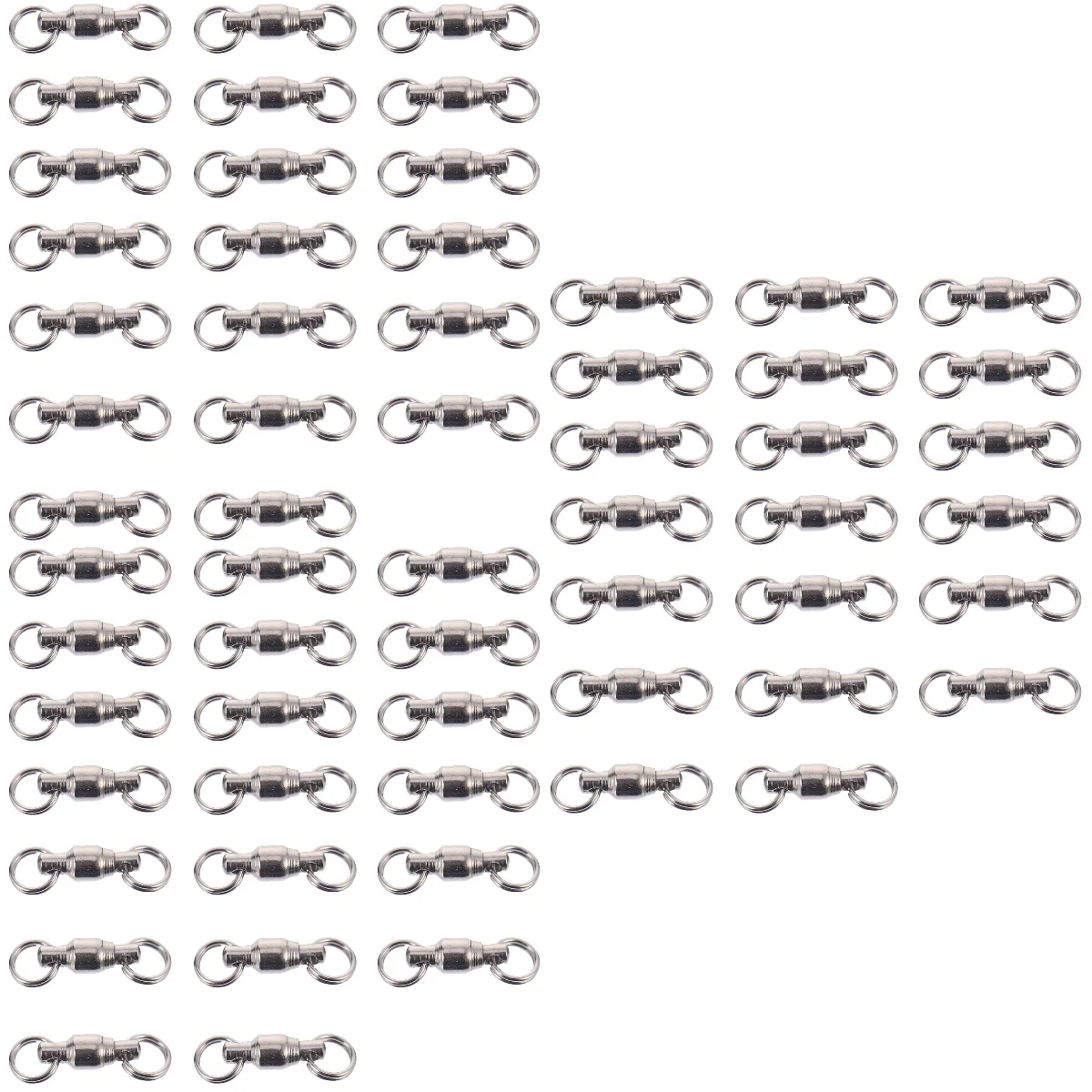 

60 pcs High Strength Fishing Swivels Ring Fishing Swivel