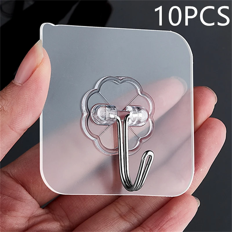

10 шт., прозрачные крючки для ключей