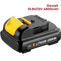2Pack 4800Ah 10.8V/12V Li-ion Battery DCB127 Replacement for Dewalt DCB124-XJ DCB120 DCB123 DCB127 DCB122 DCB124 DCB121