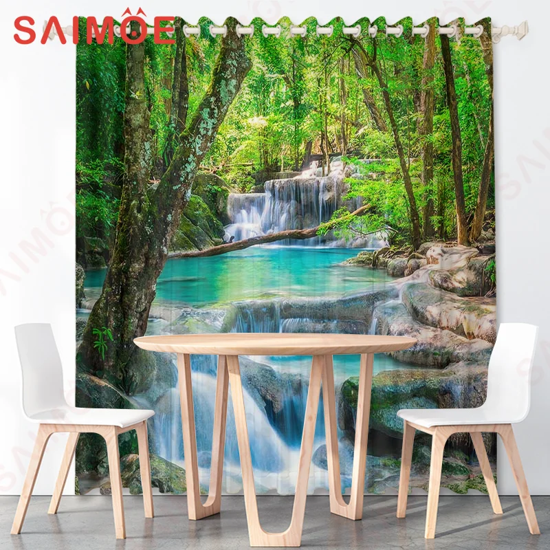 3D пасторальный природный пейзаж искусственное дерево зеленое растение тонкая