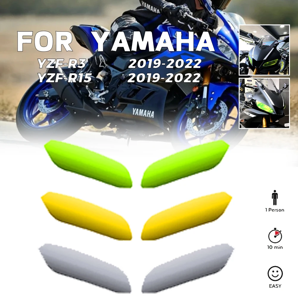 

For YAMAHA YZF-R3 YZF-R25 2019-2022 Motorcycle Headlight Cover Protective Screen Lens Acrylic Protective Cover Lampshade