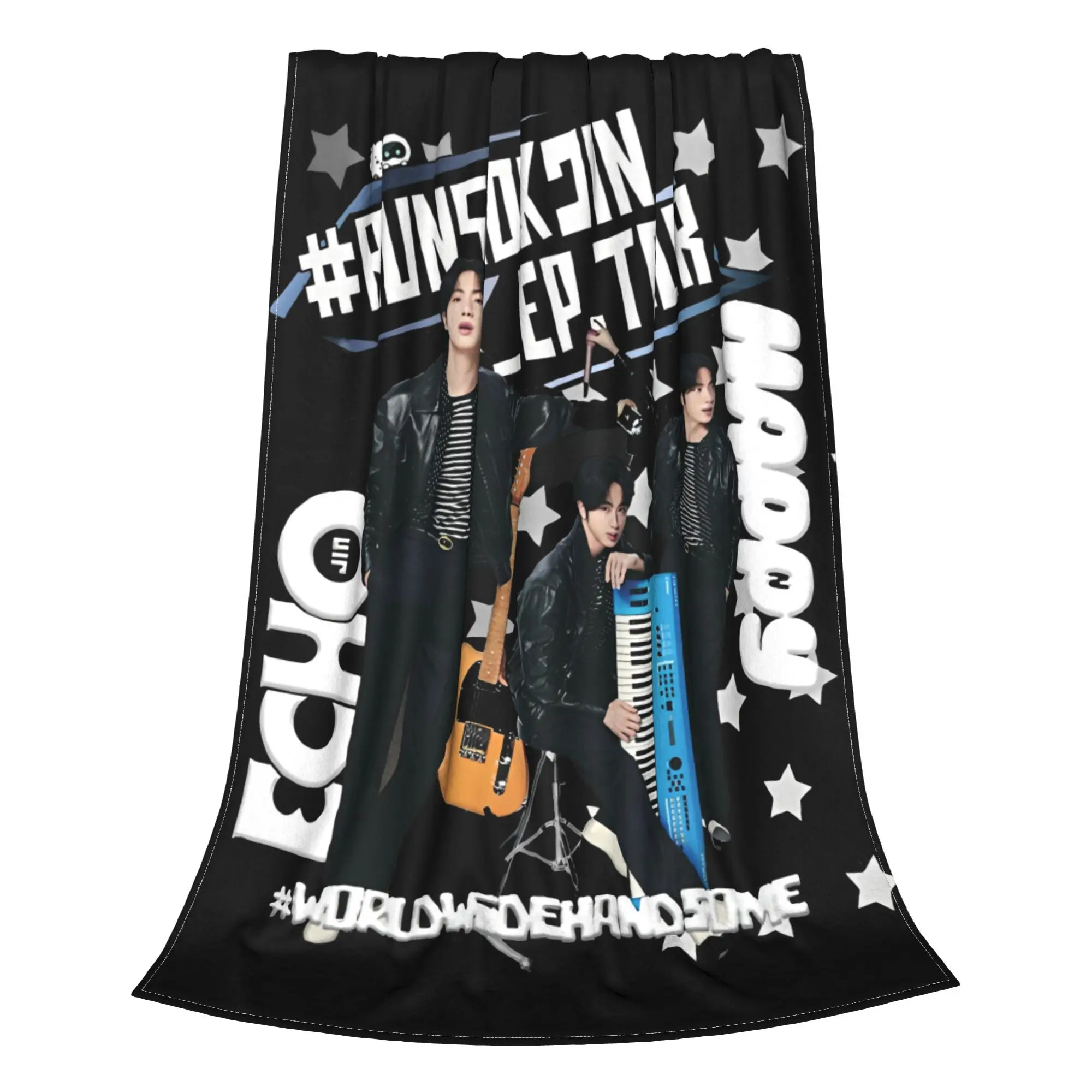 Фото JinS Runseokjin EP Tour 2025 концертное одеяло KPOP супер мягкие теплые пледы для дивана 50x60 дюймов многоразмерные постельные принадлежности пледы №5