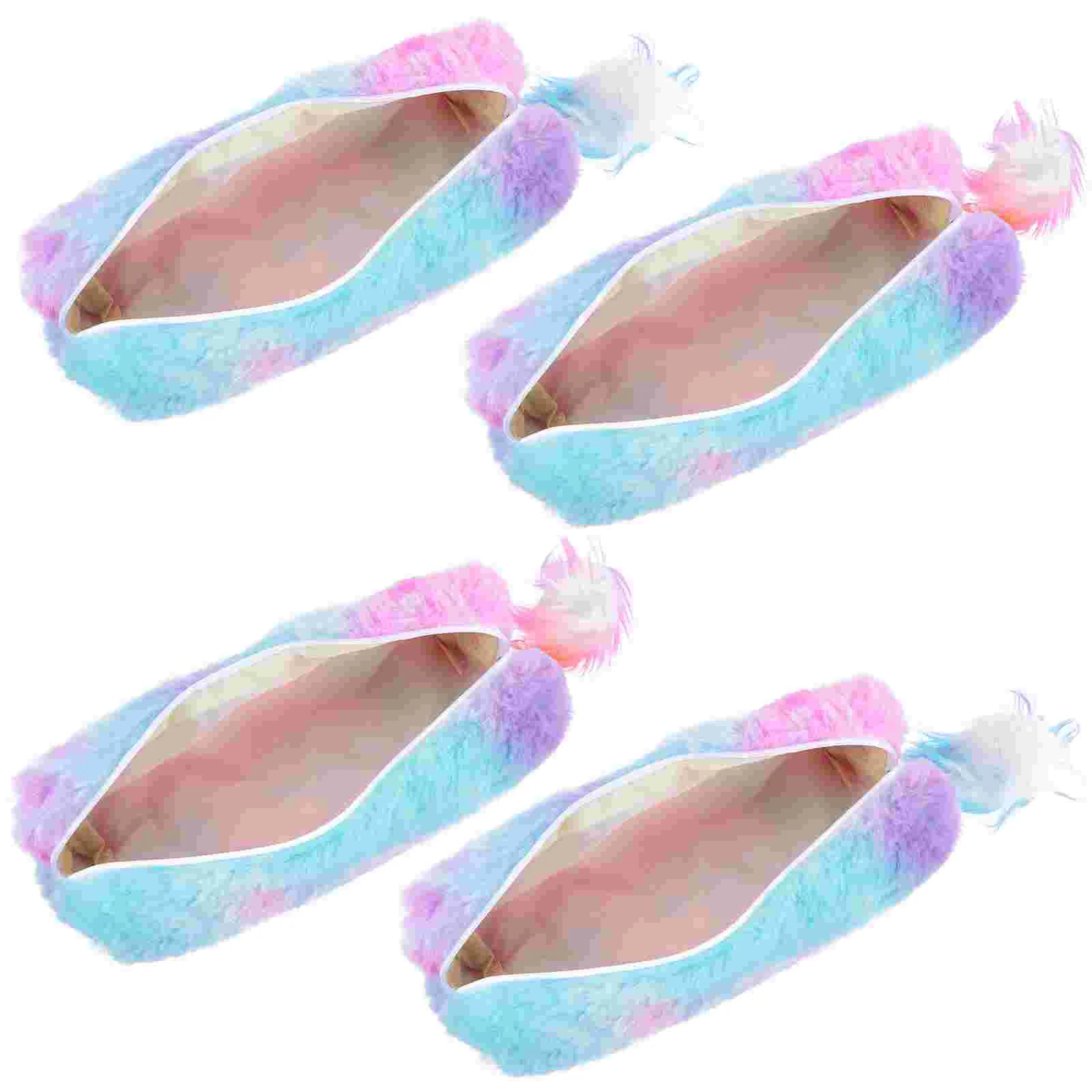 

4 шт., разноцветный плюшевый чехол для хранения канцелярских принадлежностей