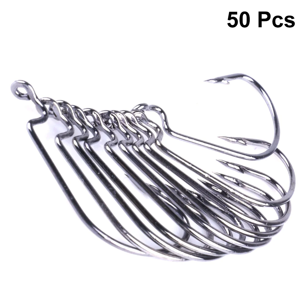 

50 Pcs Fish Hook Fishing Bait Octopus Fishing Hook Freshwater Fishing Gear Circle Hook Round Bend Hook Fishing accessories