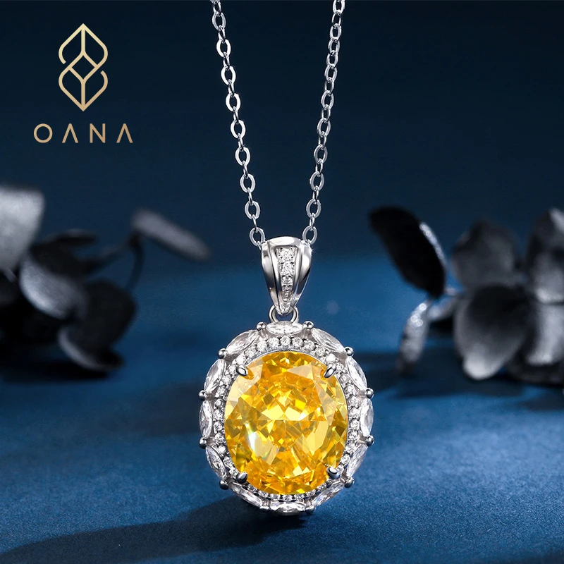 

Ожерелье из серебра 925 пробы с высокоуглеродистыми бриллиантами