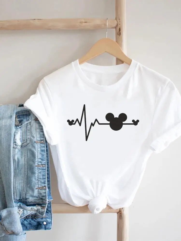 

Sweet Disney Clothes Tee Mickey Mouse Top Clothing Women Female 90s Cute Printed Fashion Lady Cartoon Casual Graphic T-shirts