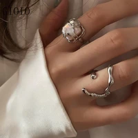 s925 personalized c shaped ring womens retro stylish water drop open ring punk hip hop index finger ring fashion men%e2%80%99s ring