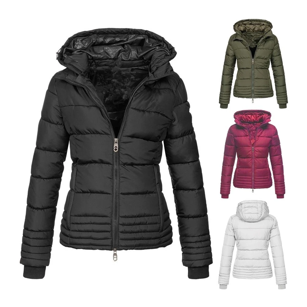 ZOGAA Winter Thick And Warm Short Padded Jacket Women Fashion Padded Jacket Women Zipper Cotton Jacket Women Ladies