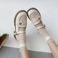 kawaii lolita shoes woman 2022 japanese style vintage buckle mary janes shoes student college round toe lolita pumps for girls