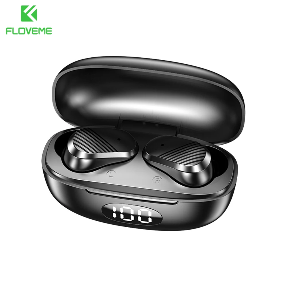 

Беспроводные наушники Floveme TWS, Bluetooth 5,2 дюйма, водонепроницаемые наушники IPX6, игровые наушники со светодиодным дисплеем, умные сенсорные науш...