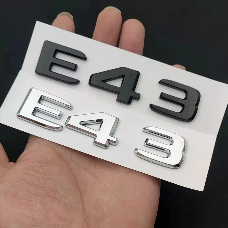 3D значок на багажник автомобиля из АБС-пластика логотип буквы E 43 BITURBO 4matic эмблема