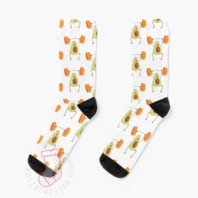 Avocado Weightlifting with baell funny Socks Men'S Sock