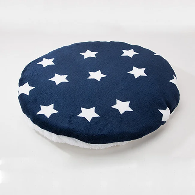 

Rabbit Bear Print Winter Pets Accessories Round Shape Soft Warm Plush Cat Bed Cover Dog Pillows