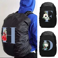 20l 70l backpack rain cover outdoor climbing bag cover waterproof rain case for backpack blue letter pattern foldable dust cover