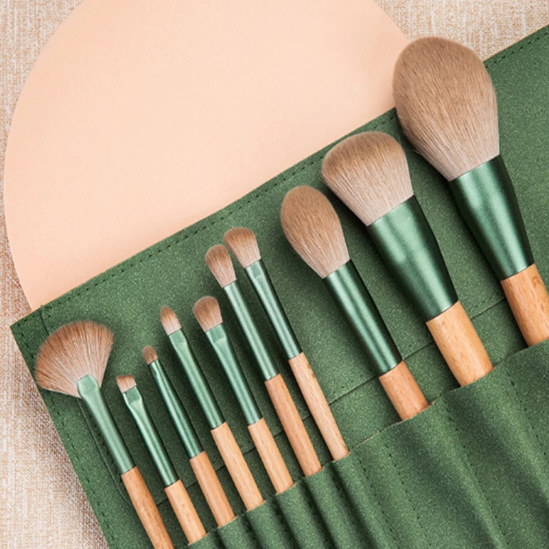 Набор модных кистей для макияжа набор из 10 теней век носа консилера рассыпчатой