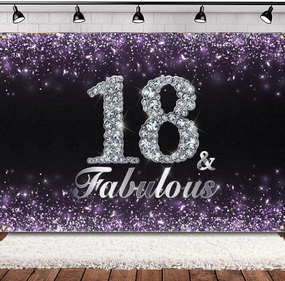 

Фотофон с днем рождения баннер Сказочный День Рождения Декор для вечевечерние НКИ фоны для девочек-фиолетовый плакат