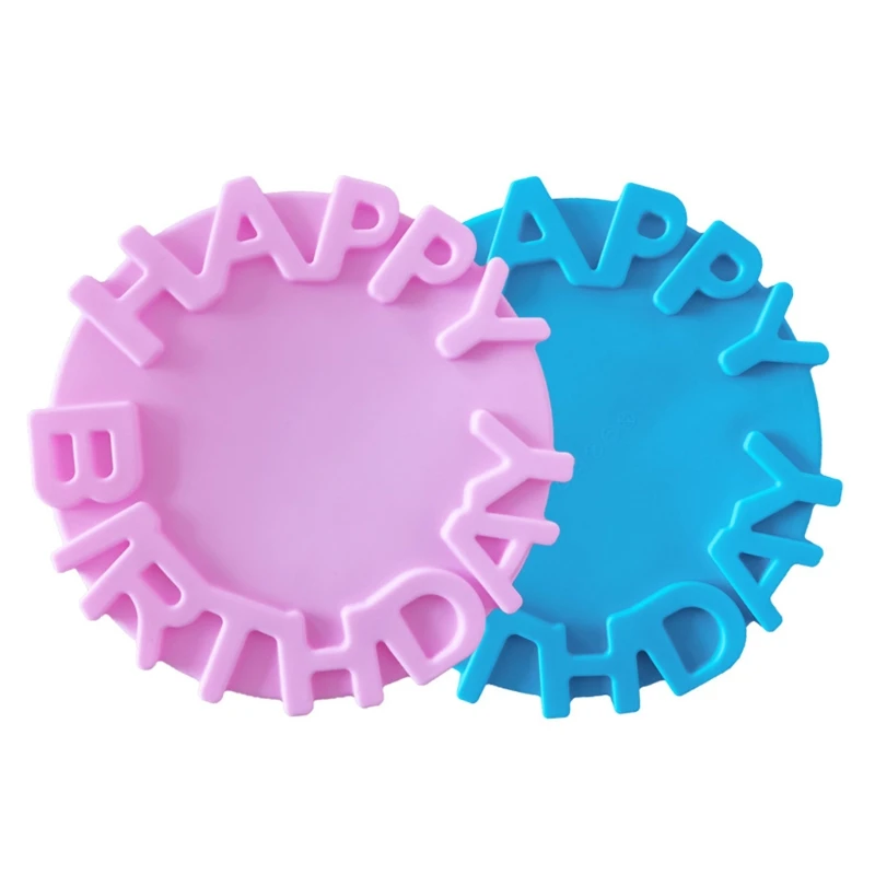 

Baking Molds Happy Birthday Silicone Cake Pans Cheese Cake Jelly Pudding Muffin Tart Bread Bake Ware Pastry Baking Moulds