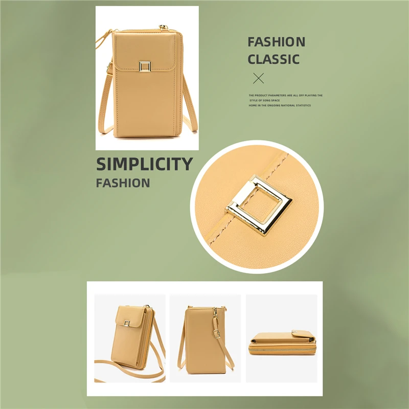 

Женская сумка для телефона, Дамский кросс-боди плечевой кошелек для мобильного телефона, сумки-мессенджеры, маленький кошелек из искусстве...