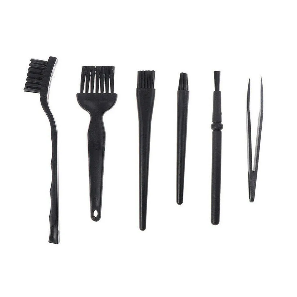 

6pcs Cleaning Brushes Black Anti Static Keyboard Cleaning Kit Parts For Car Auto Laptop PC Dust Cleaner Brush Accessories