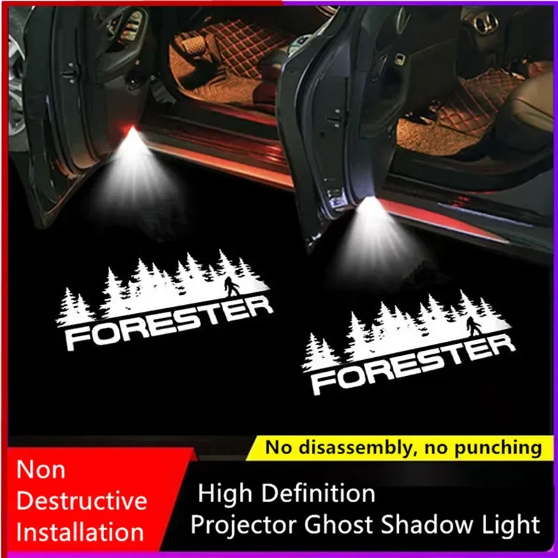 

2 шт., приветственные огни, эмблема для двери автомобиля, лампы проектора для Subaru Forester 2013, 2014, 2015, 2016, 2017, 2018-2021, 2022, 2023, 2024