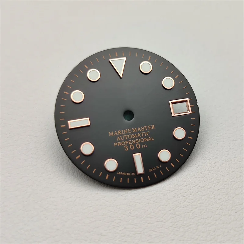 Horloge Onderdelen Dial Fit Nh35 Wijzerplaat Nh35a Skx007 Skx009 Meer Stijl ..... Nh35 Case Nh35 Beweging Groene Lichtgevende