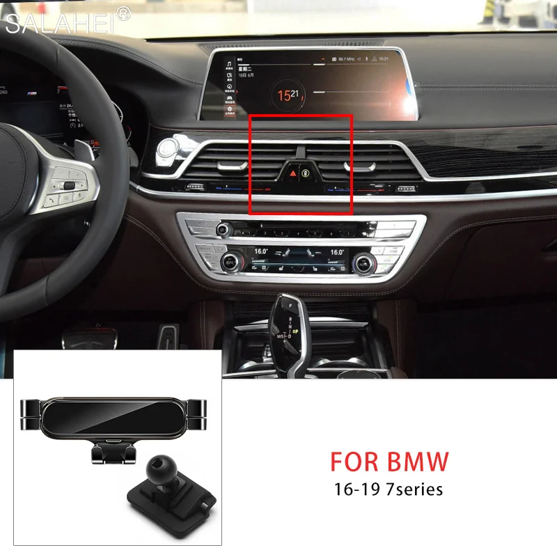 Three Color With Gravity Mobile Phone Holder For Smartphon Bracket Air Vent Mount Clip For BMW G11 G12 Auto Interior Accessories