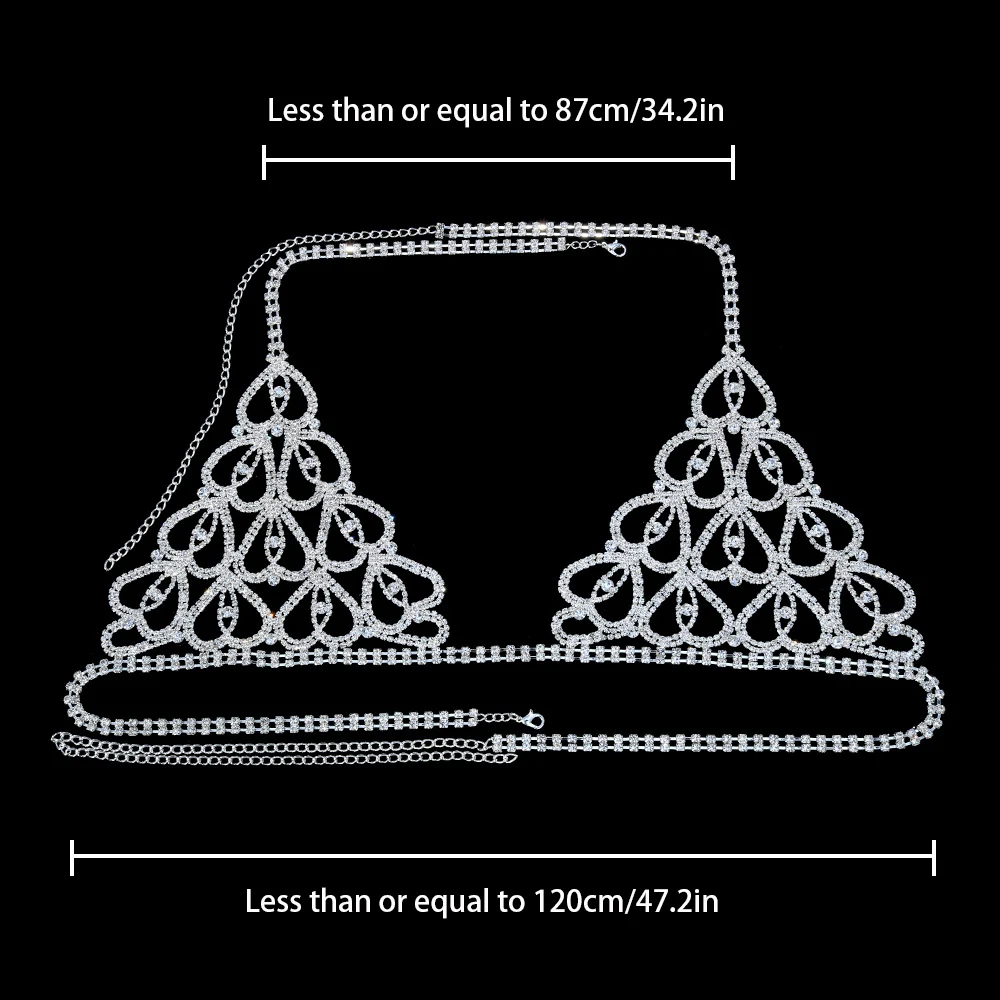 Женский комплект бикини с цепочкой в форме сердца
