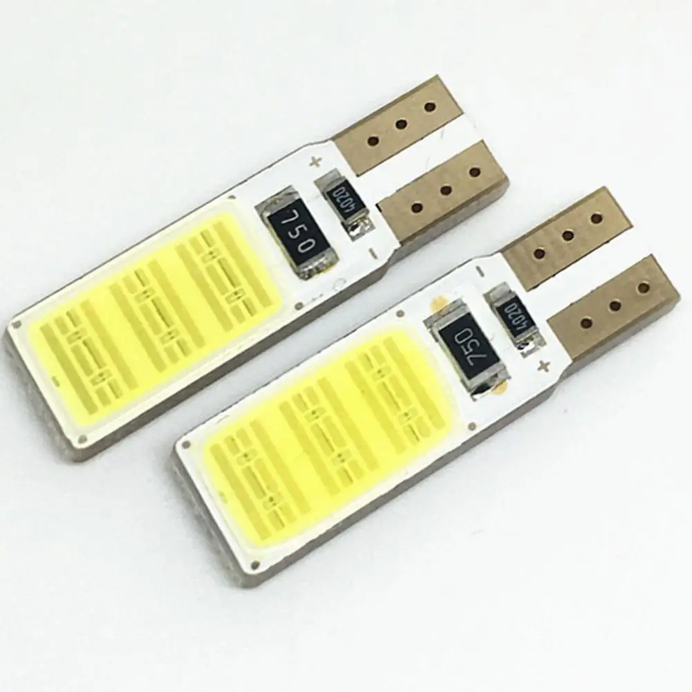 

1 Pair T10 Led Width Light W5w Cob Double-sided Transparent Interior Bulb License Plate Lights Decoding Highlight Backup Lamp