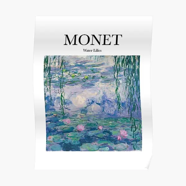 

Monet Water Lilies Poster Vintage Print Home Painting Decoration Picture Decor Modern Art Mural Room Funny Wall No Frame