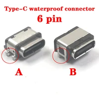2 10pcs type c 3 1 usb female jack 6pin waterproof diy repair fast charging connector usb c charger socket for bluetooth speake