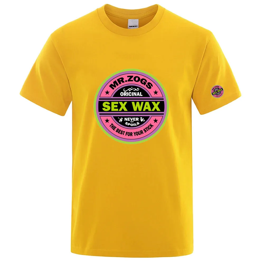 Фото Sex Wax Mr Zogs Surf, новый стиль, легкая однотонная футболка с короткими рукавами, мужская летняя уличная модная универсальная футболка №4