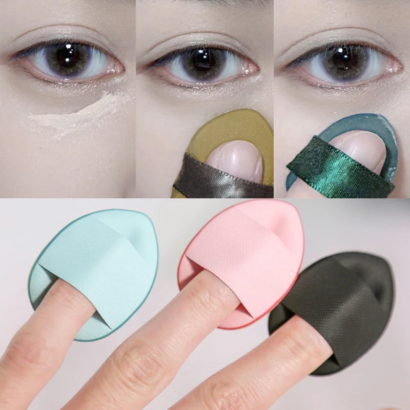 

Mini Finger Powder Puff Foundation Powder Detail Makeup Sponge Face Concealer Cream Blending Cosmetic Accessories Makeup Tools