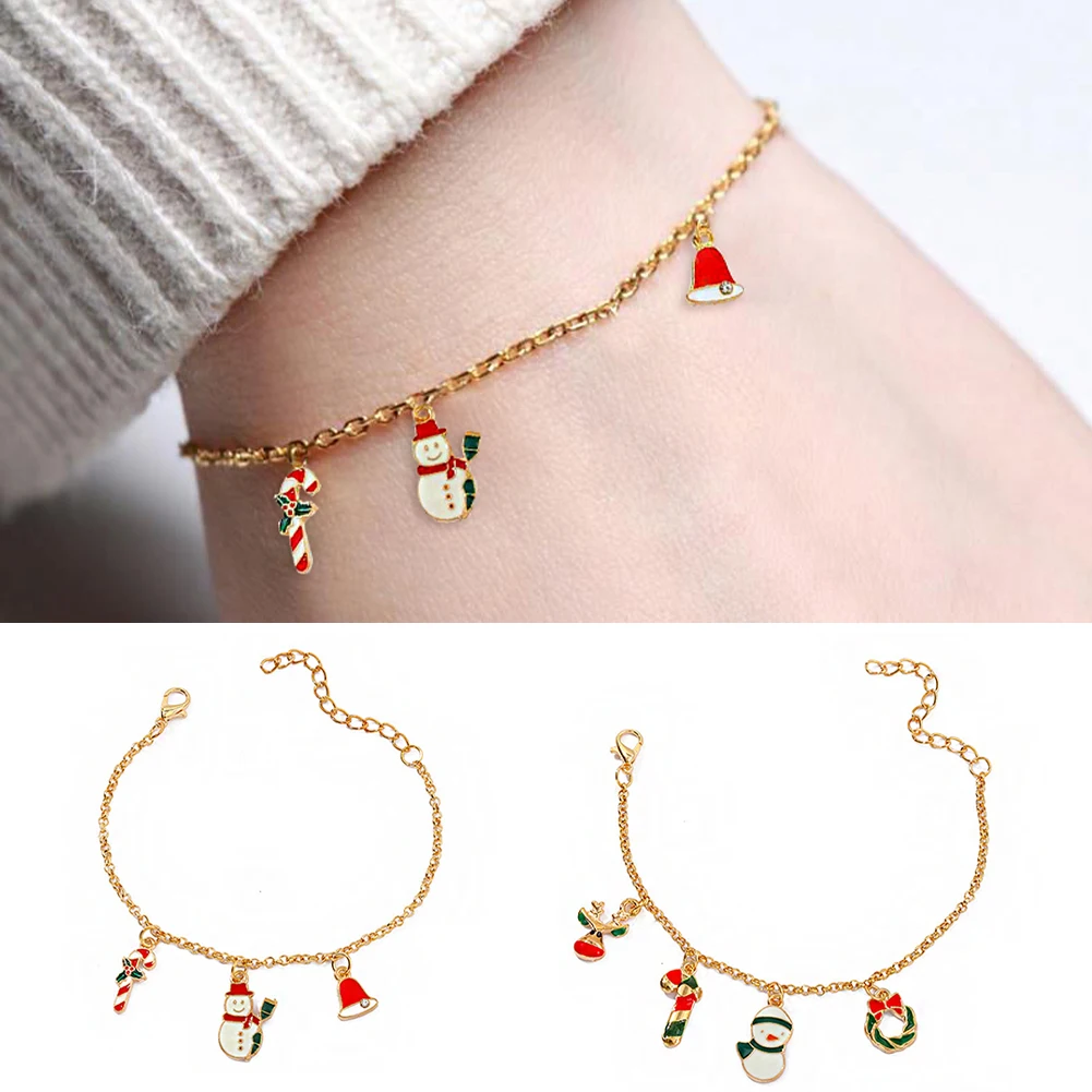 

Christmas Bracelet Snowman Elk Bracelet Christmas Charm Bracelet Geometric Bracelets Trendy Bracelet Christmas Jewelry