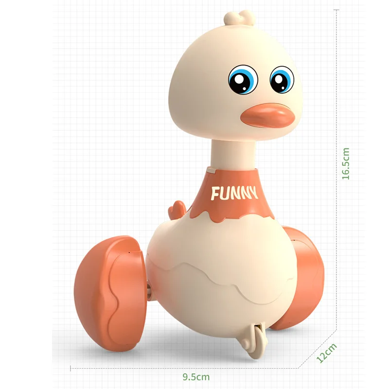 Инерционная качели прогулочная утка детская игрушка милая интерактивная