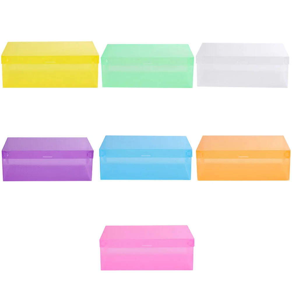 

7Pcs Folding Case Transparent Container Shoes Box Transparent Shoes Box Stacked Shoes Box Storage Box