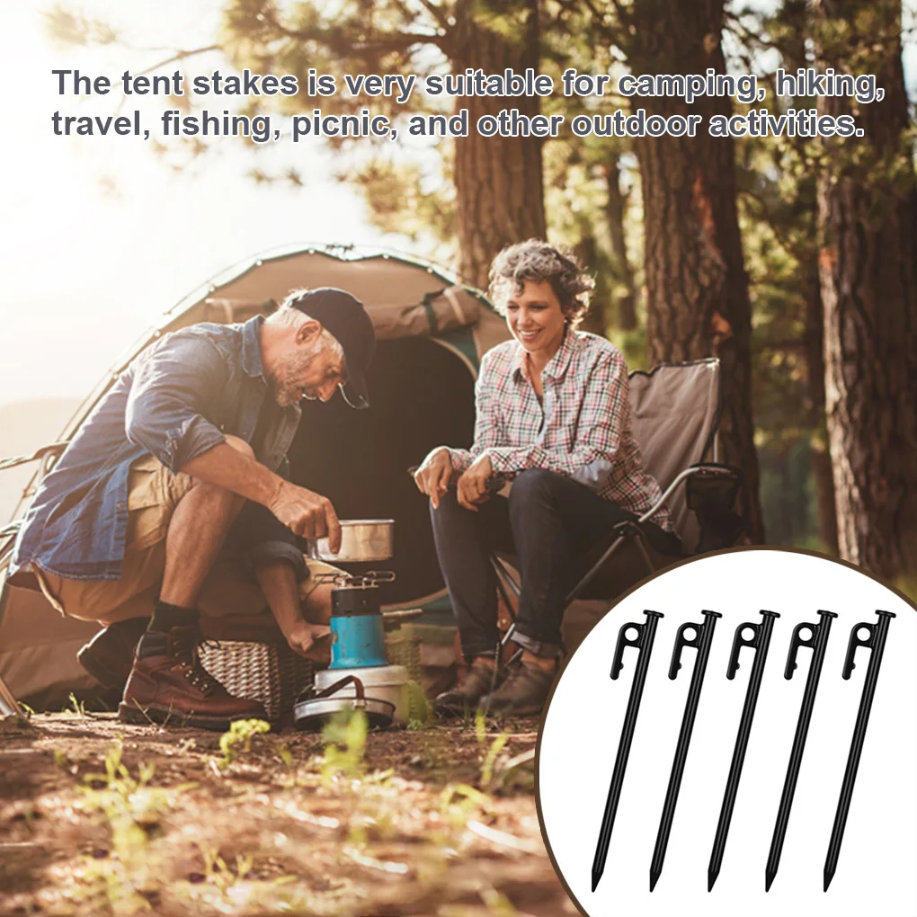 

Pack of 5 Tent Peg Aluminum Alloy Ground Nails Hiking Fishing Park Camping Picnic Tarp Stakes Pin Fixing Accessories