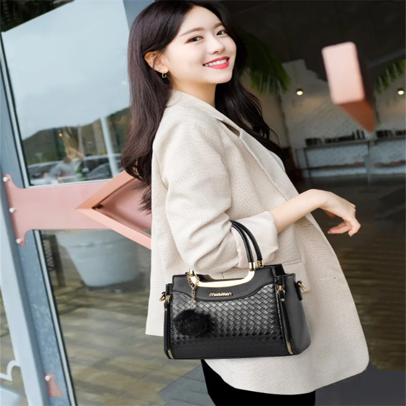 Fashion Luggage &Bags Women's Handbags Crossbody NEW2023 Luxurious Large Capacity Plaid PU Waterproof Black  Ladies Bolsos