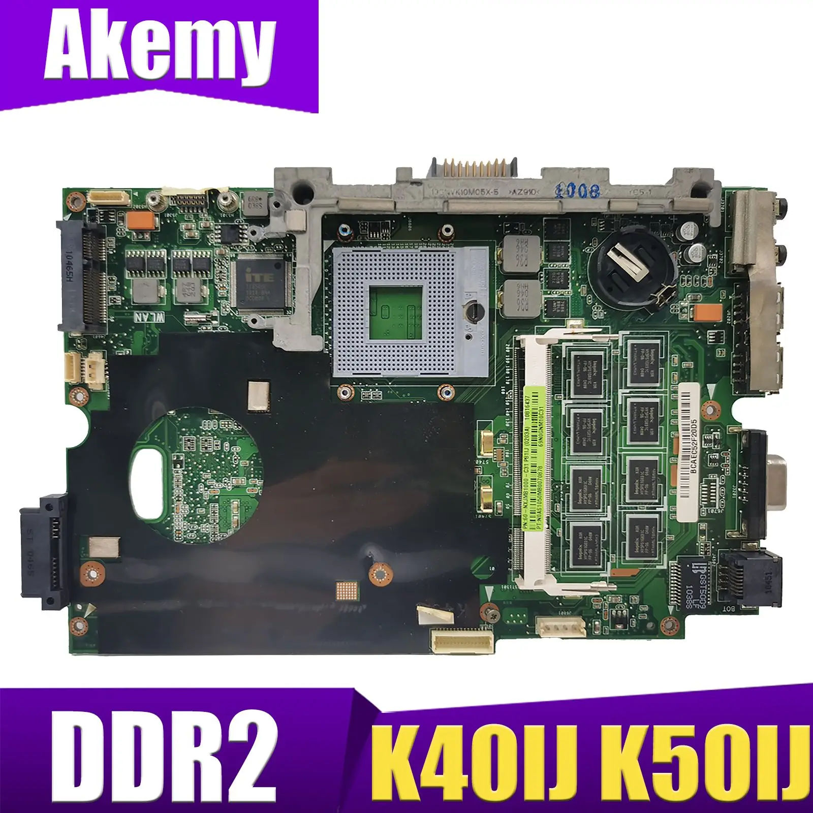 

K40IJ материнская плата для ноутбука ASUS K40IJ K50IJ K60IJ X5DIJ K40AB K50AB K40 K50 протестированная оригинальная материнская плата