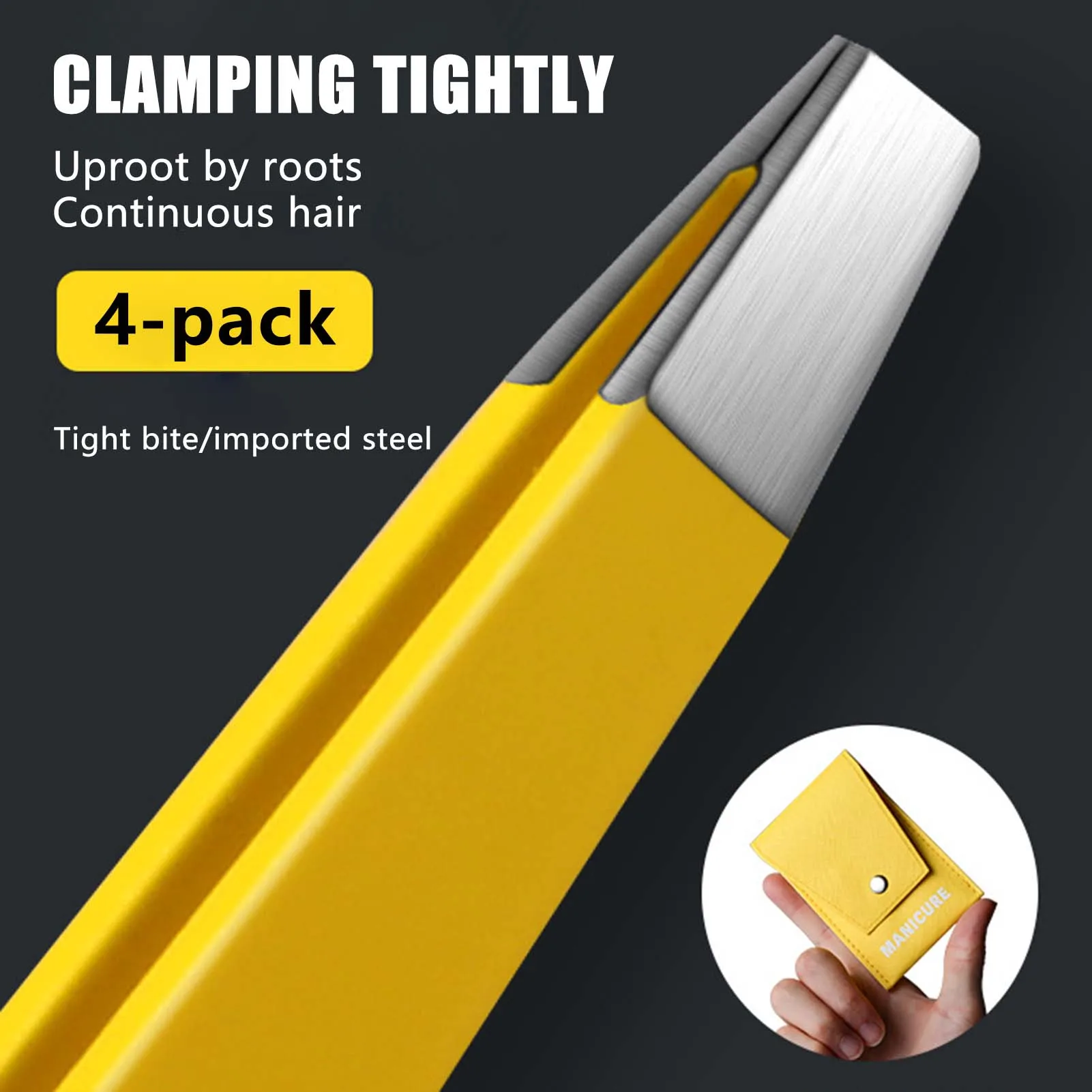 

New Hot 4pcs Hair Beauty Fine Hairs Puller Tweezers Durable Easy to Clean Makeup Tweezers for Men and Women Daily Use